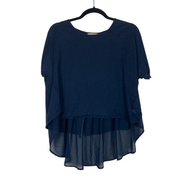 Anthropologie navy fly away back top - Picture 1 of 6